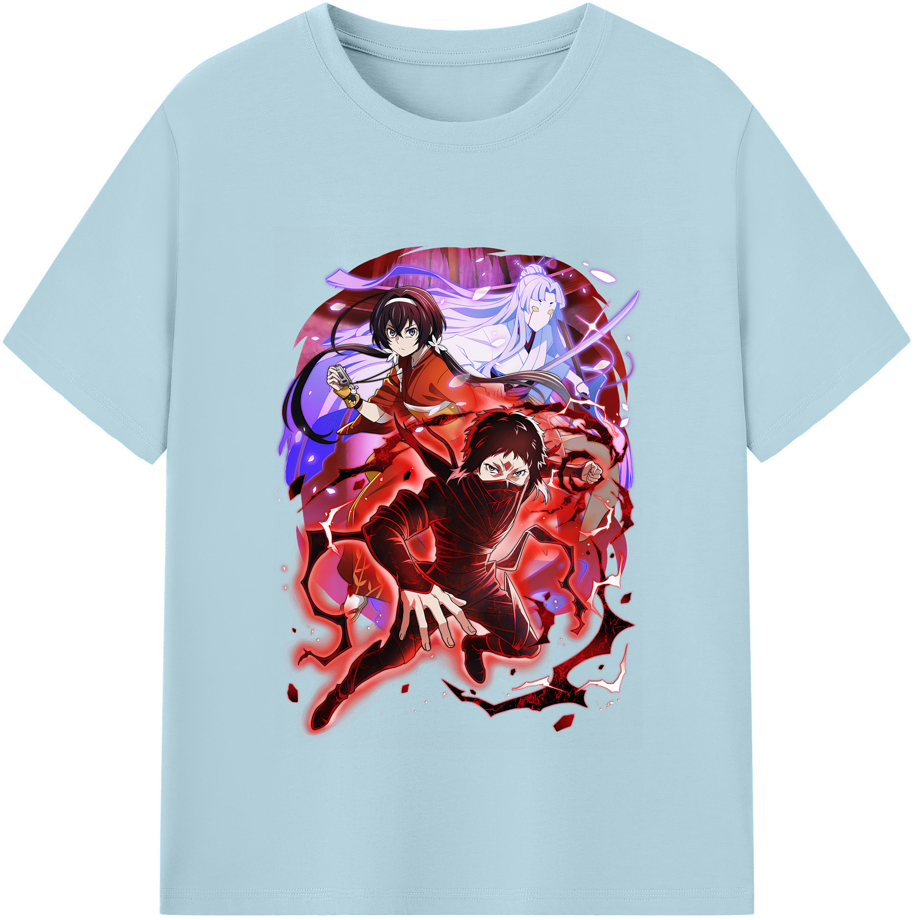 （画像用） 文豪ストレイドッグス Bungo Stray Dogs 綿100％半袖Tシャツ（フロントプリント）